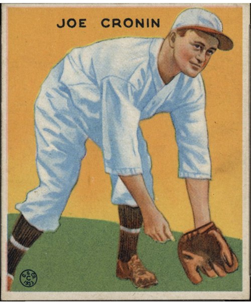 1933 Goudey #109 Joe Cronin, Washington Senators
