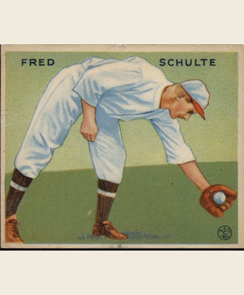 1933 Goudey #112 Fred Schulte, Washington Senators