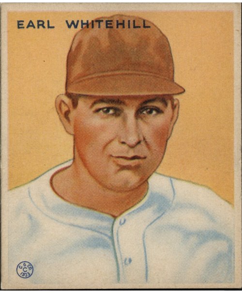 1933 Goudey #124 Earl Whitehill, Washington Senators