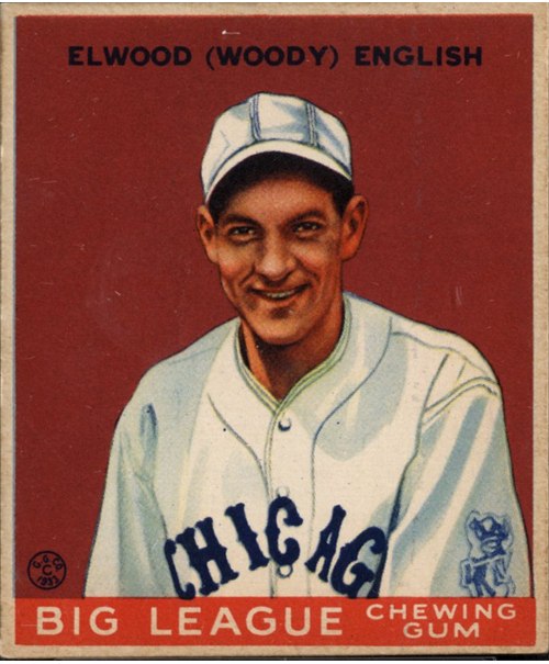 1933 Goudey #135 Woody English, Chicago Cubs