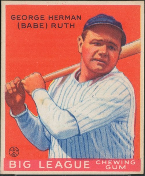 1933 Goudey #149 Babe Ruth, New York Yankees