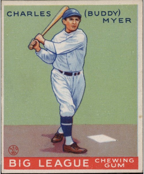 1933 Goudey #153 Buddy Myer, Washington Senators