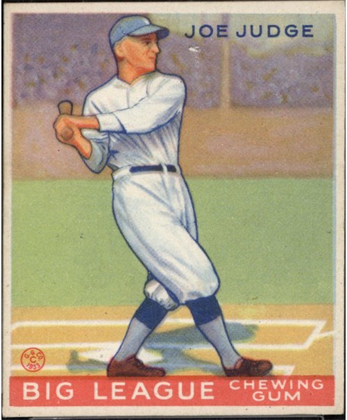 1933 Goudey #155 Joe Judge, Brooklyn Dodgers