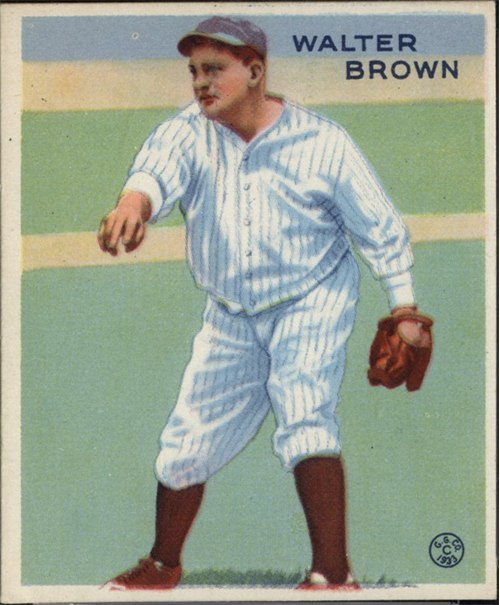 1933 Goudey #192 Walter Brown, New York Yankees