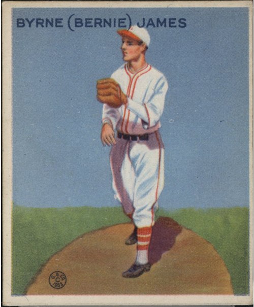 1933 Goudey #208 Bernie James, New York Giants