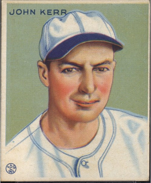 1933 Goudey #214 John Kerr, Washington Senators