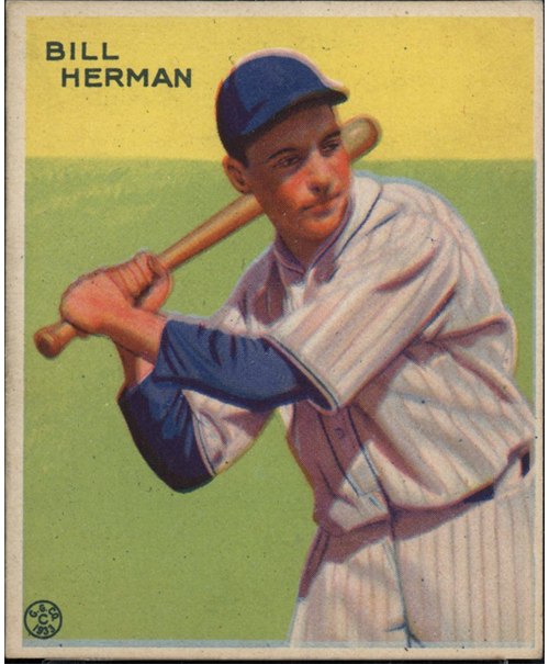 1933 Goudey #227 Billy Herman, Chicago Cubs
