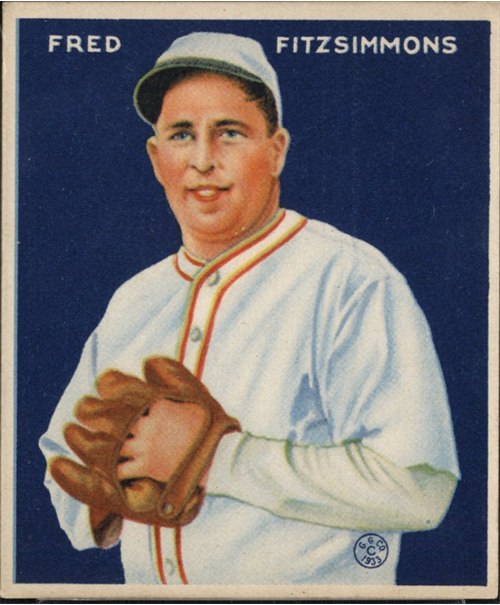 1933 Goudey #235 Freddie Fitzsimmons, New York Giants