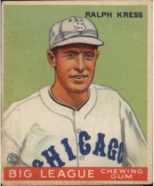 1933 Goudey #33 Red Kress, Chicago White Sox