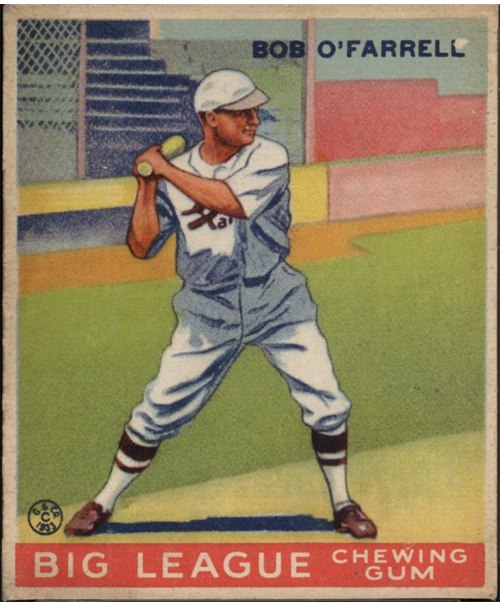 1933 Goudey #34 Bob O'Farrell, St. Louis Cardinals