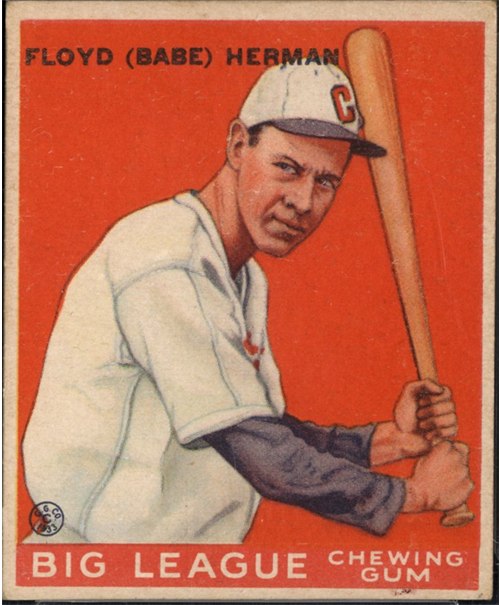 1933 Goudey #5 Babe Herman, Chicago Cubs