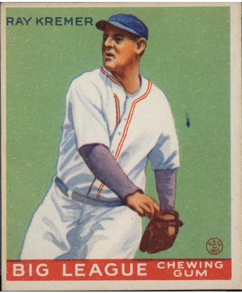1933 Goudey #54 Ray Kremer, Pittsburgh Pirates