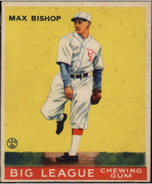 1933 Goudey #61 Max Bishop, Philadelphia Athletics