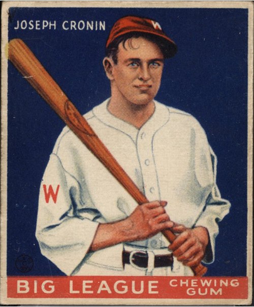 1933 Goudey #63 Joe Cronin, Washington Senators