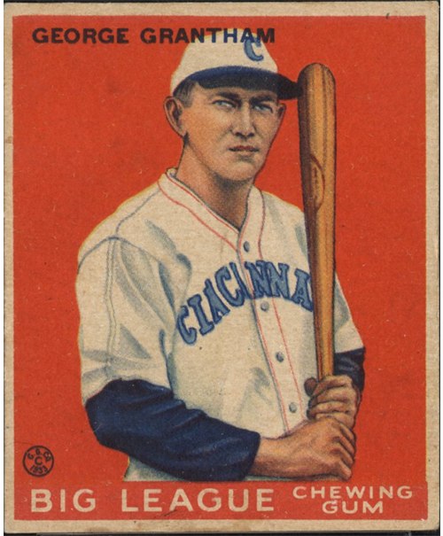 1933 Goudey #66 George Grantham, Cincinnati Reds