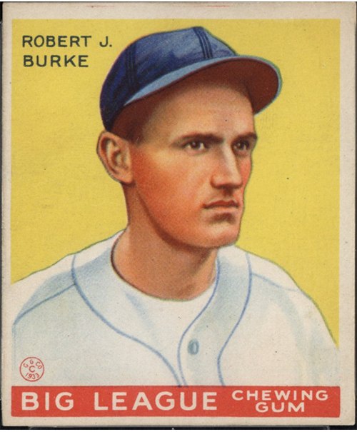 1933 Goudey #71 Bobby Burke, Washington Senators