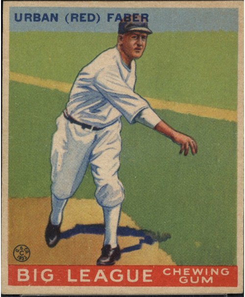 1933 Goudey #79 Red Faber, Chicago White Sox