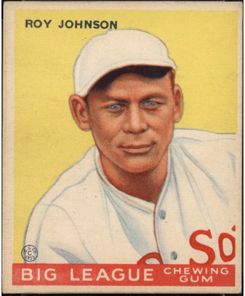 1933 Goudey #8 Roy Johnson, Boston Red Sox