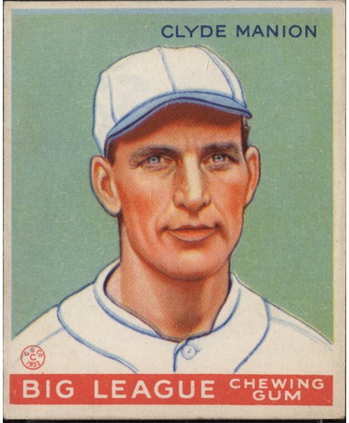 1933 Goudey #80 Clyde Manion, Cincinnati Reds