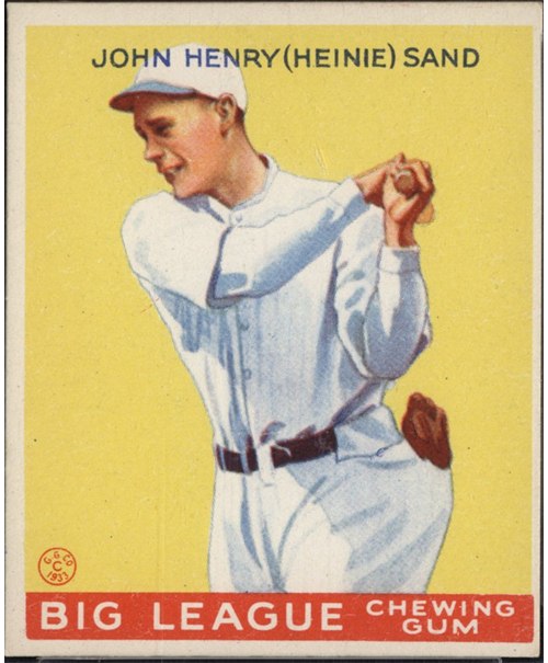 1933 Goudey #85 Heinie Sand, Baltimore Orioles