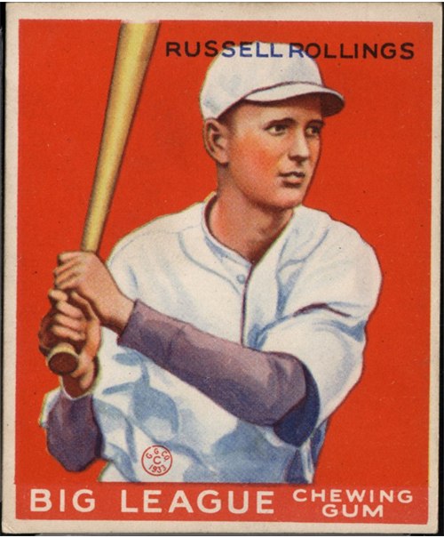 1933 Goudey #88 Russell Rollings, Atlanta Crackers