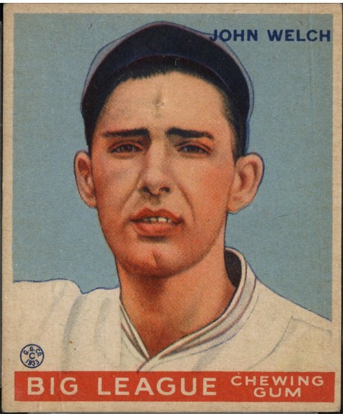 1933 Goudey #93 John Welch, Boston Red Sox