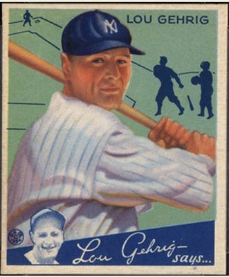 Lou Gehrig #61 - 1934 Goudey Baseball