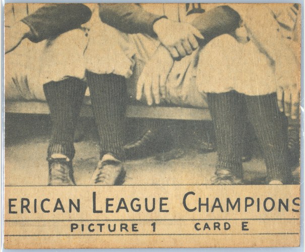 1935 Goudey 4-in-1 back Picture 1 - Card E
