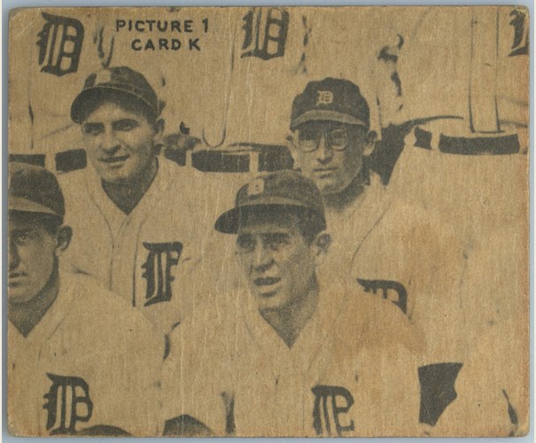 1935 Goudey 4-in-1 back Picture 1 - Card K