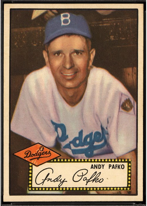 1952 Topps #1 Andy Pafko, Brooklyn Dodgers (front)