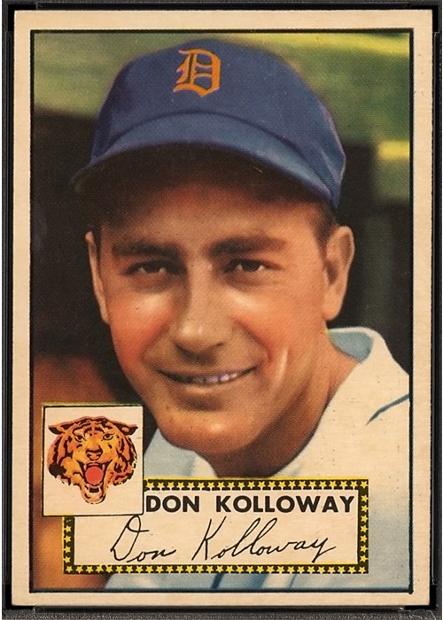 1952 Topps #104 Don Kolloway, Detroit Tigers (front)