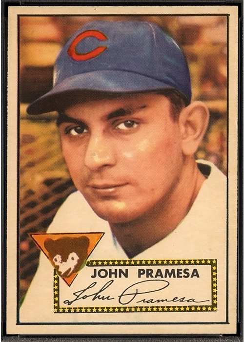 1952 Topps #105 John Pramesa, Chicago Cubs (front)