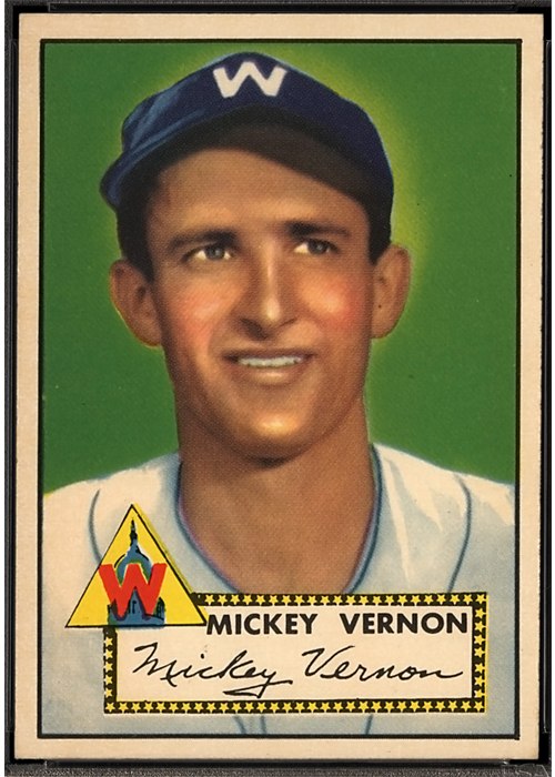1952 Topps #106 Mickey Vernon, Washington Senators (front)