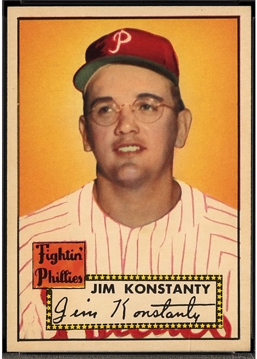 1952 Topps #108 Jim Konstanty, Philadelphia Phillies (front)