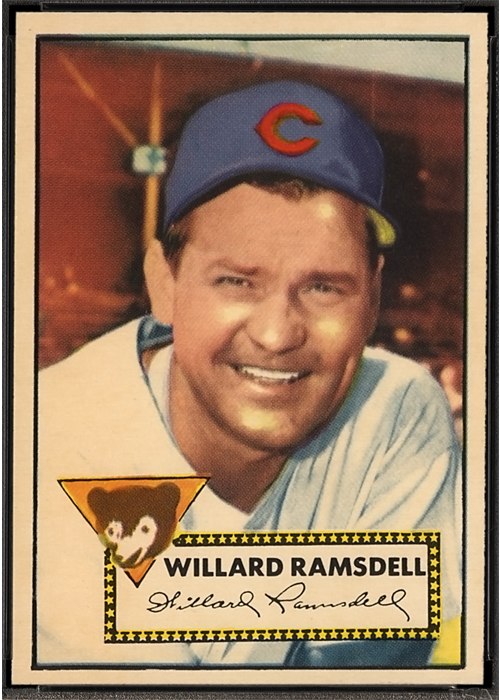 1952 Topps #114 Willard Ramsdell, Chicago Cubs (front)