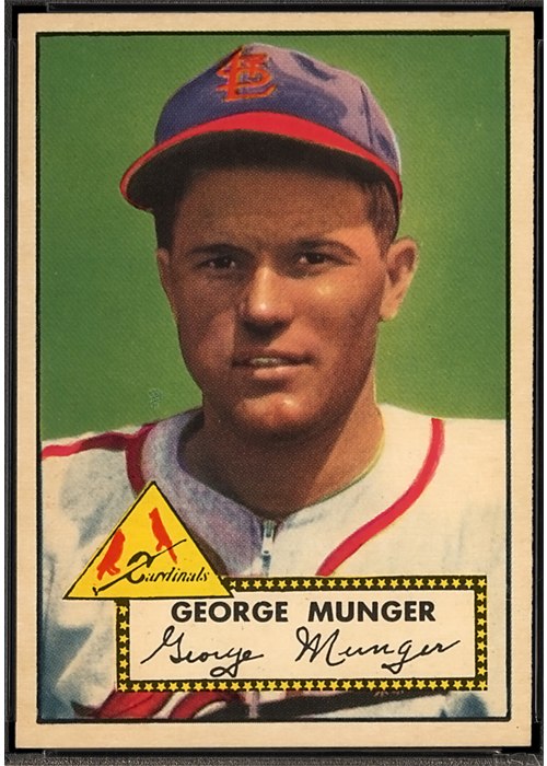 1952 Topps #115 George Munger, St. Louis Cardinals (front)
