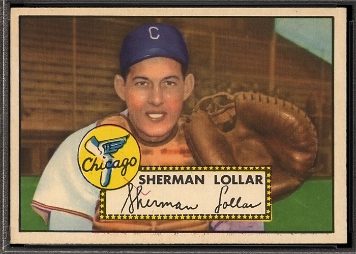 1952 Topps #117 Sherm Lollar, Chicago White Sox (front)