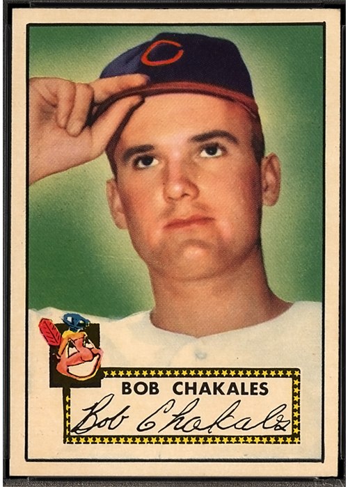 1952 Topps #120 Bob Chakales, Cleveland Indians (front)