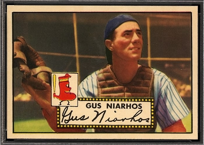 1952 Topps #121 Gus Niarhos, Boston Red Sox (front)