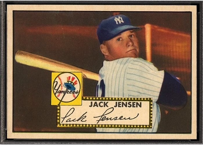 1952 Topps #122 Jack Jensen, New York Yankees (front)
