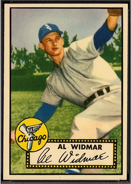 1952 Topps #133 Al Widmar, Chicago White Sox (front)