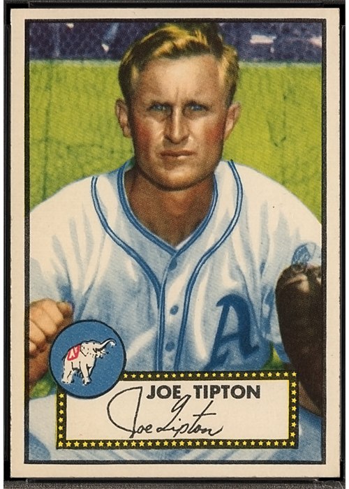 1952 Topps #134 Joe Tipton, Philadelphia Athletics (front)