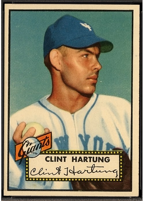 1952 Topps #141 Clint Hartung, New York Giants (front)