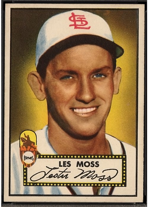 1952 Topps #143 Les Moss, St. Louis Browns (front)