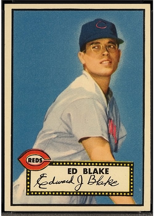 1952 Topps #144 Ed Blake, Cincinnati Reds (front)