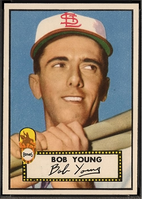 1952 Topps #147 Bobby Young, St. Louis Browns (front)
