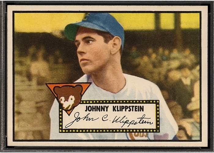 1952 Topps #148 Johnny Klippstein, Chicago Cubs (front)