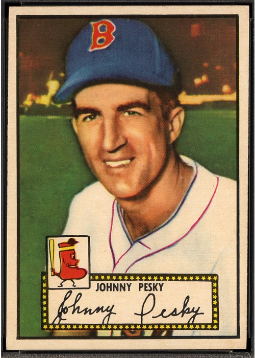 1952 Topps #15 Johnny Pesky, Boston Red Sox (front)
