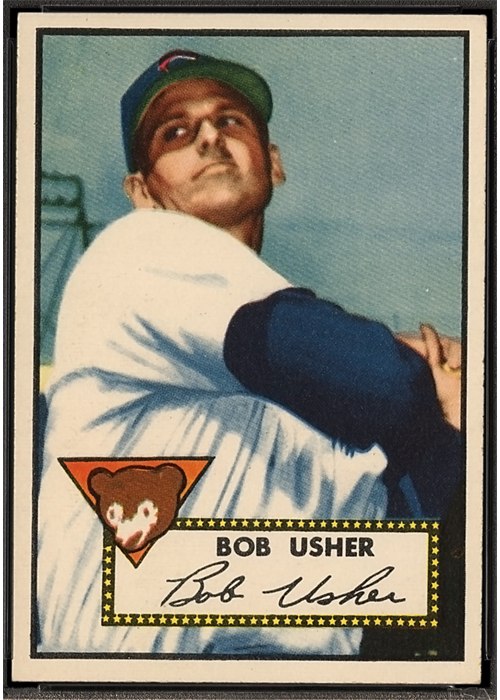 1952 Topps #157 Bob Usher, Chicago Cubs (front)