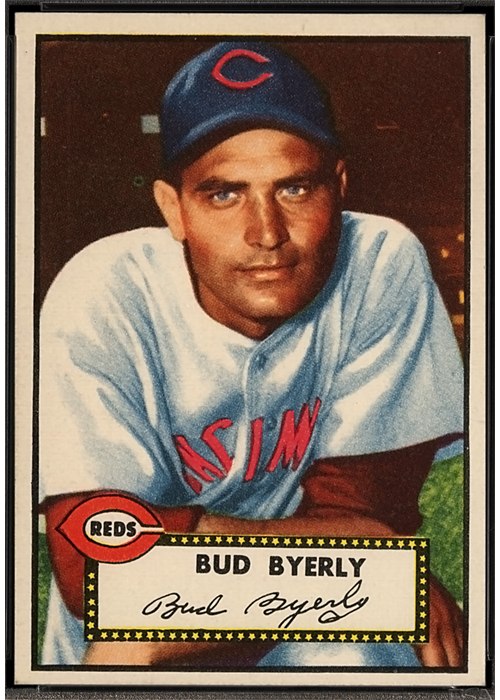 1952 Topps #161 Bud Byerly, Cincinnati Reds (front)